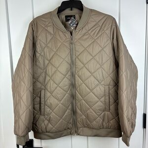 Active USA Man’s Puffer Jacket Tan Outdoors Quilted Size 3X  g